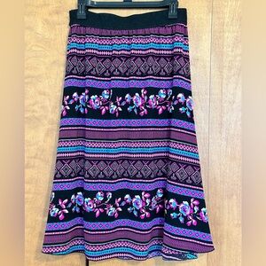 LuLaRoe EUC size M Black/Pink Lola skirt
